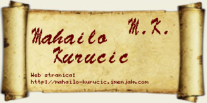 Mahailo Kurucić vizit kartica